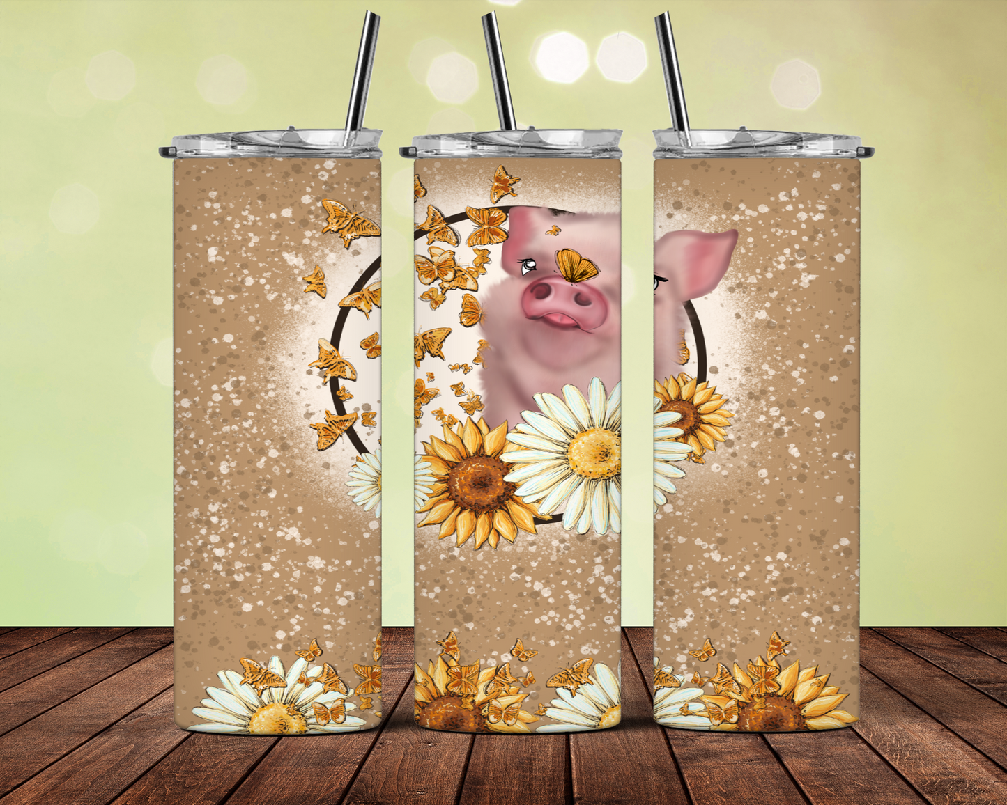pig + sunflowers | Sublimation transfer