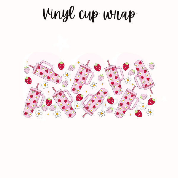 Strawberry tumblers | 16oz glass can