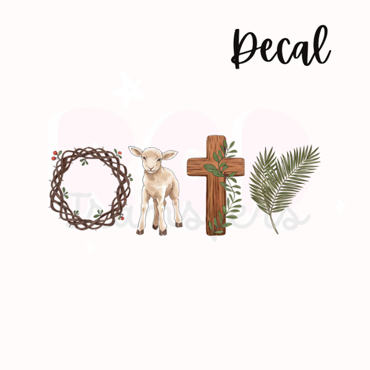 Cross + Jesus  | Decal