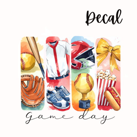 Game day + softball | Decal