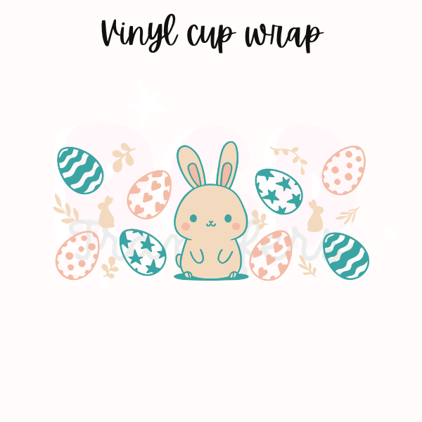 Easter bunny + eggs | 16oz glass can