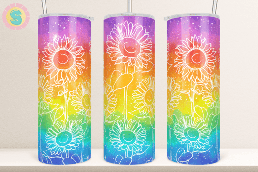 Rainbow sunflowers | Sublimation transfer
