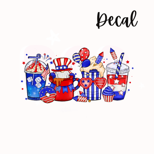 4th of July coffee | Decal