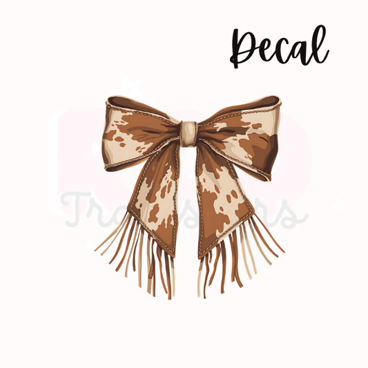 Cow print bow | Decal