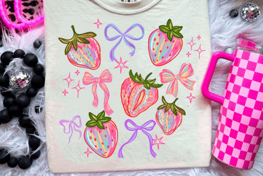 Strawberries + coquette | Sublimation transfer DCL