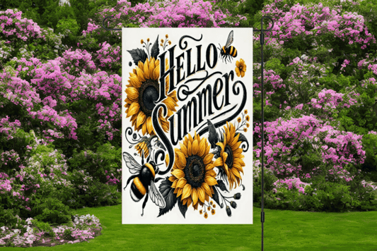 Hello summer | Garden flag sublimation transfer