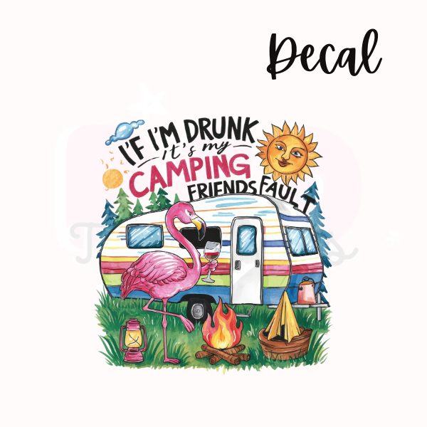 Camping friends fault | Decal