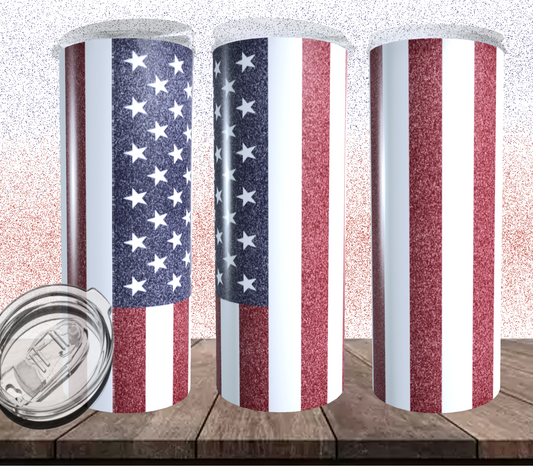 Glitter American flag | Sublimation transfer