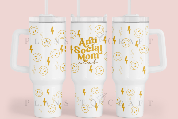 Anti-social moms club | 40oz transfer