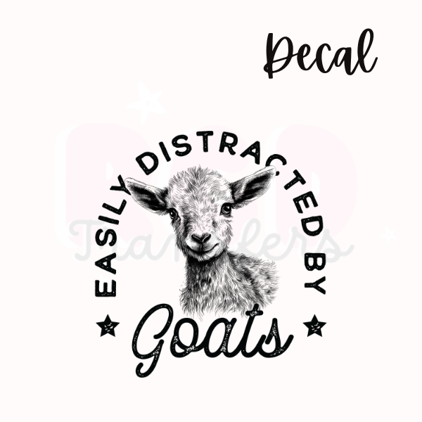 Distracted by goats | Decal