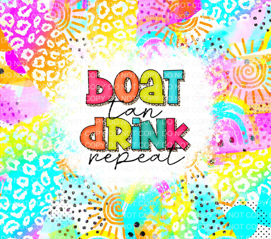 Boat, tan, drink, repeat | Sublimation transfer