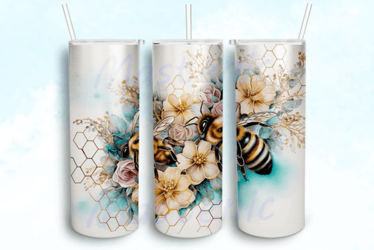 Bee + florals | Sublimation transfer