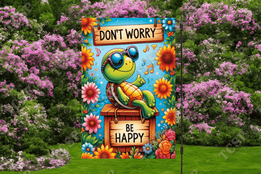 Don’t worry | Garden flag sublimation transfer
