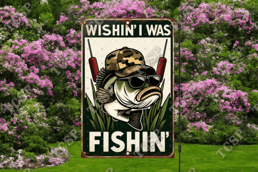 Fishin’ | Garden flag sublimation transfer