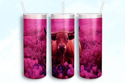 Cow + pink flowers | Sublimation transfer