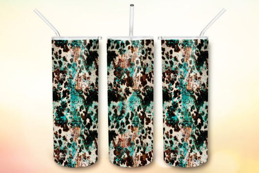 Cowhide + teal | Sublimation transfer