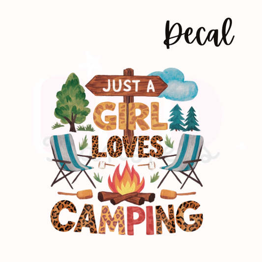 Girl who loves camping | Decal