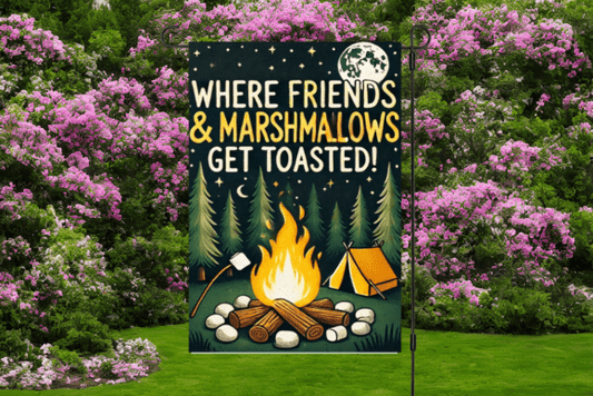 Toasted | Garden flag sublimation transfer