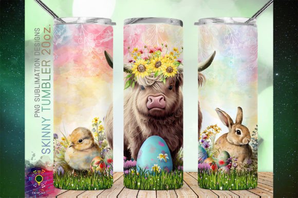 Easter + highland cow | Sublimation transfer