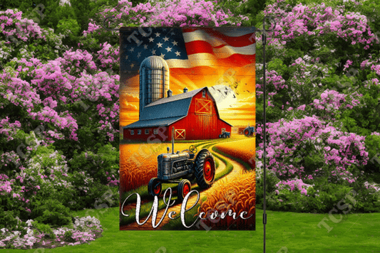 Welcome farm | Garden flag sublimation transfer