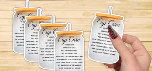 Glass cup care | Stickers