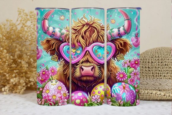 Highland cow + Easter eggs | Sublimation transfer