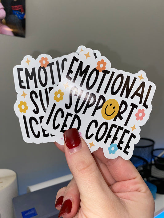 Emotional support iced coffee  | Stickers