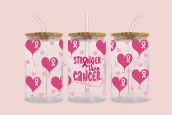 Stronger than cancer | 16oz glass can