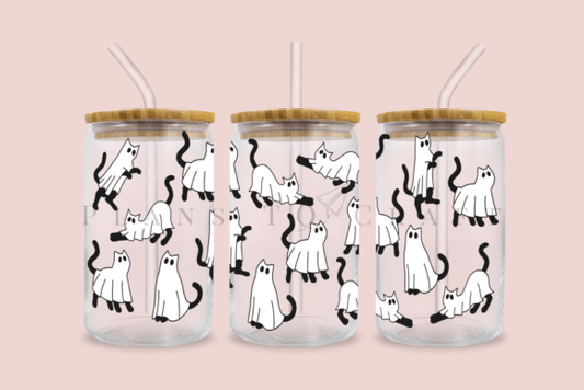 Ghost cats | 16oz glass can