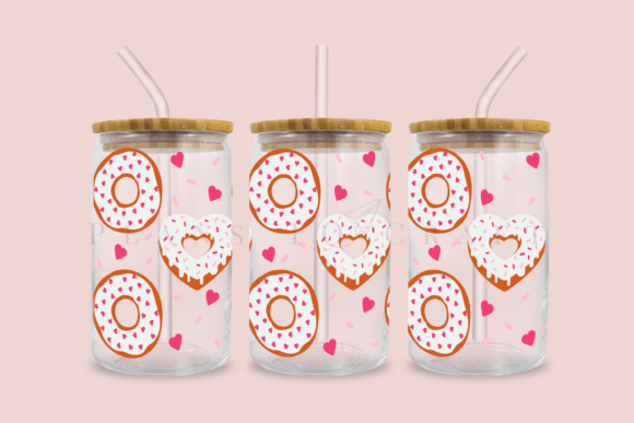 Valentine donuts | 16oz glass can