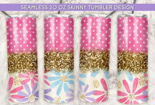 Spring florals + glitter | Sublimation transfer