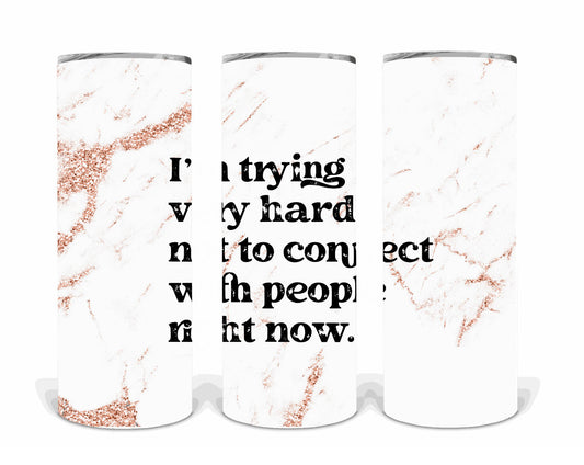 Trying hard not to connect with people | Sublimation transfer