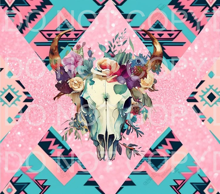 Skull + florals | Sublimation transfer