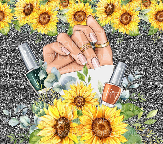 Nail tech + sunflowers | Sublimation transfer