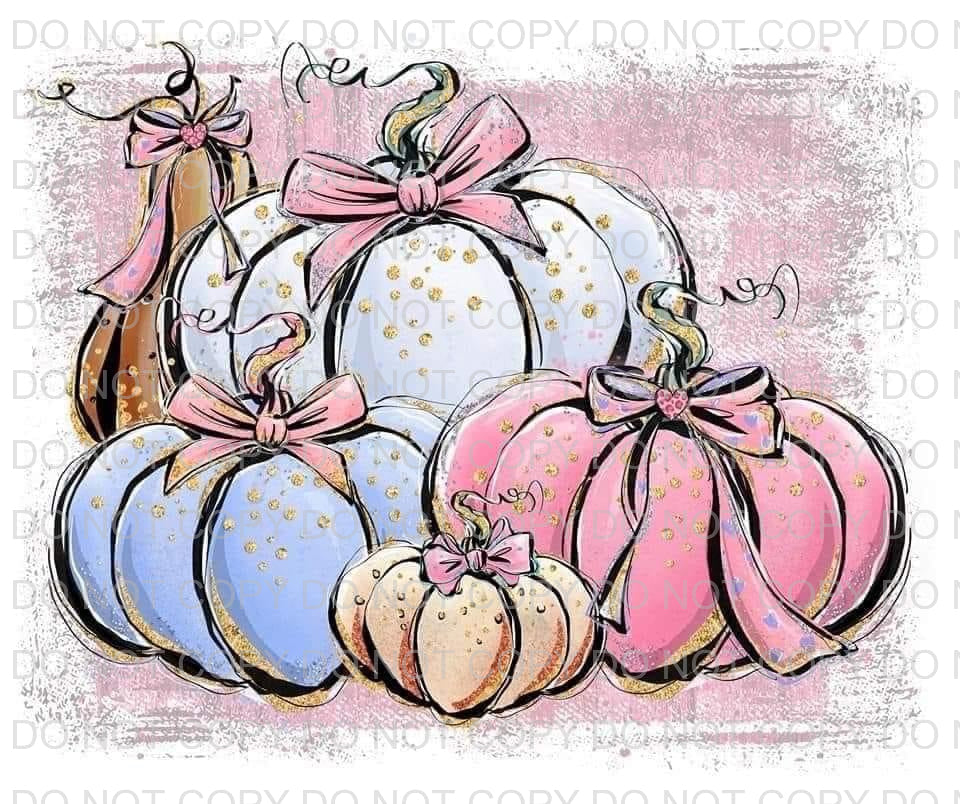 Pastel pumpkins | Sublimation transfer
