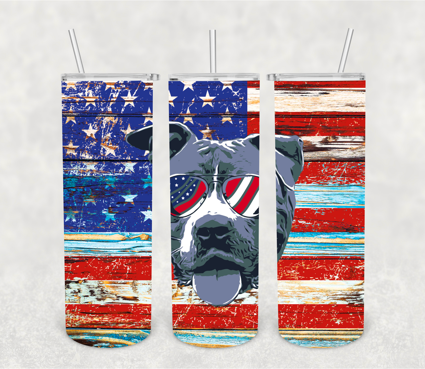 Pitbull + flag | Sublimation transfer