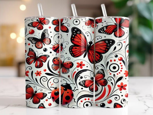 Ladybug + butterflies | Sublimation transfer