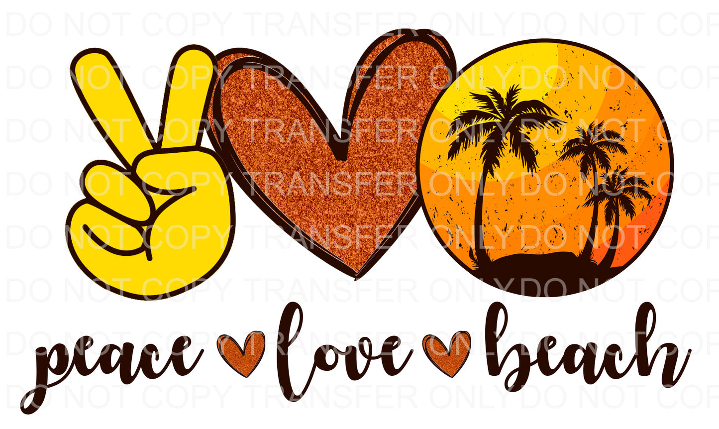 Peace Love Beach | Sublimation transfer