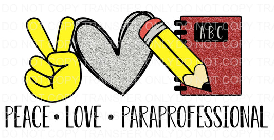 Peace Love Para | Sublimation transfer
