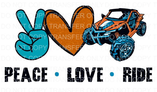 Peace Love Ride | Sublimation transfer