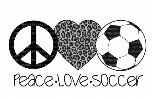 Peace Love Soccer | Sublimation transfer