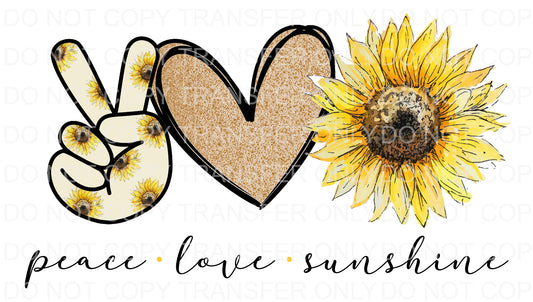 Peace Love Sunshine | Sublimation transfer
