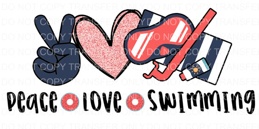 Peace Love Swimming | Sublimation transfer