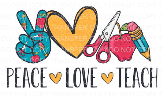 Peace Love teach | Sublimation transfer