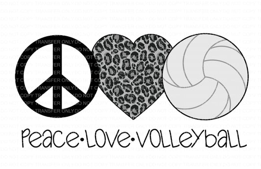 Peace Love volleyball | Sublimation transfer