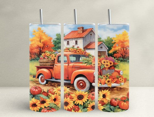 Pickup truck + pumpkins | Sublimation transfer