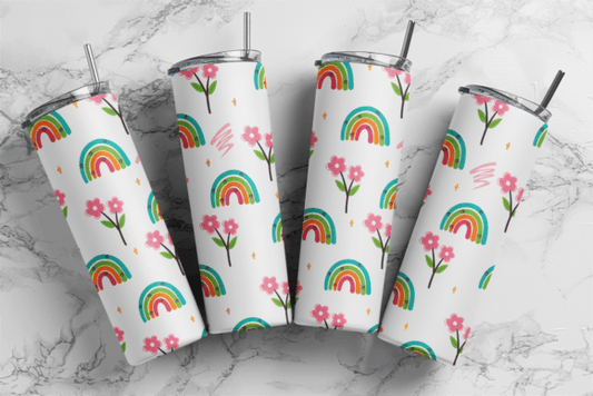 Rainbow + flowers | Sublimation transfer
