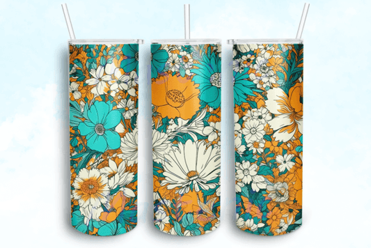 Retro colors + flowers | Sublimation transfer
