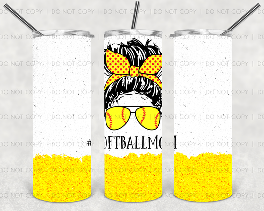 Softball mom + bun | Sublimation transfer