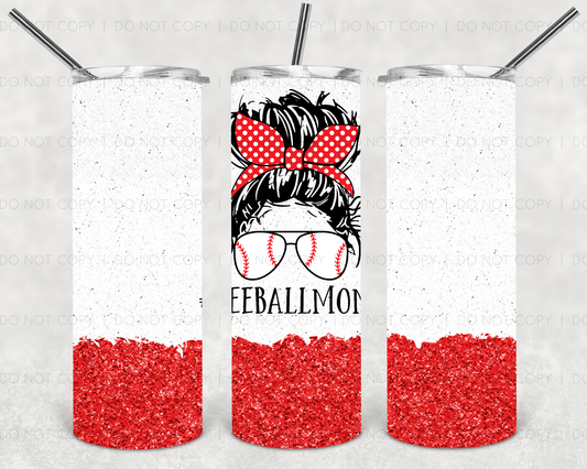 Tee ball mom + bun | Sublimation transfer